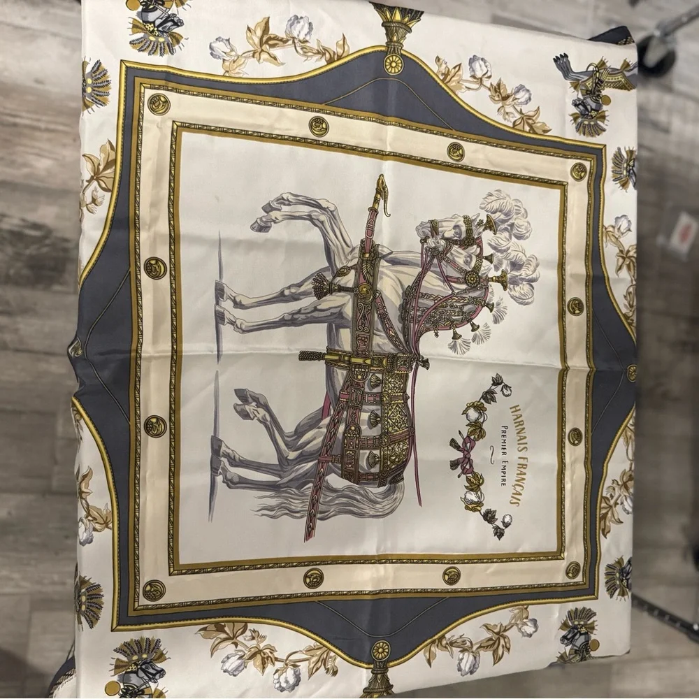 Hermès 90 Harnais Français Silk Scarf - Picture 2 of 3